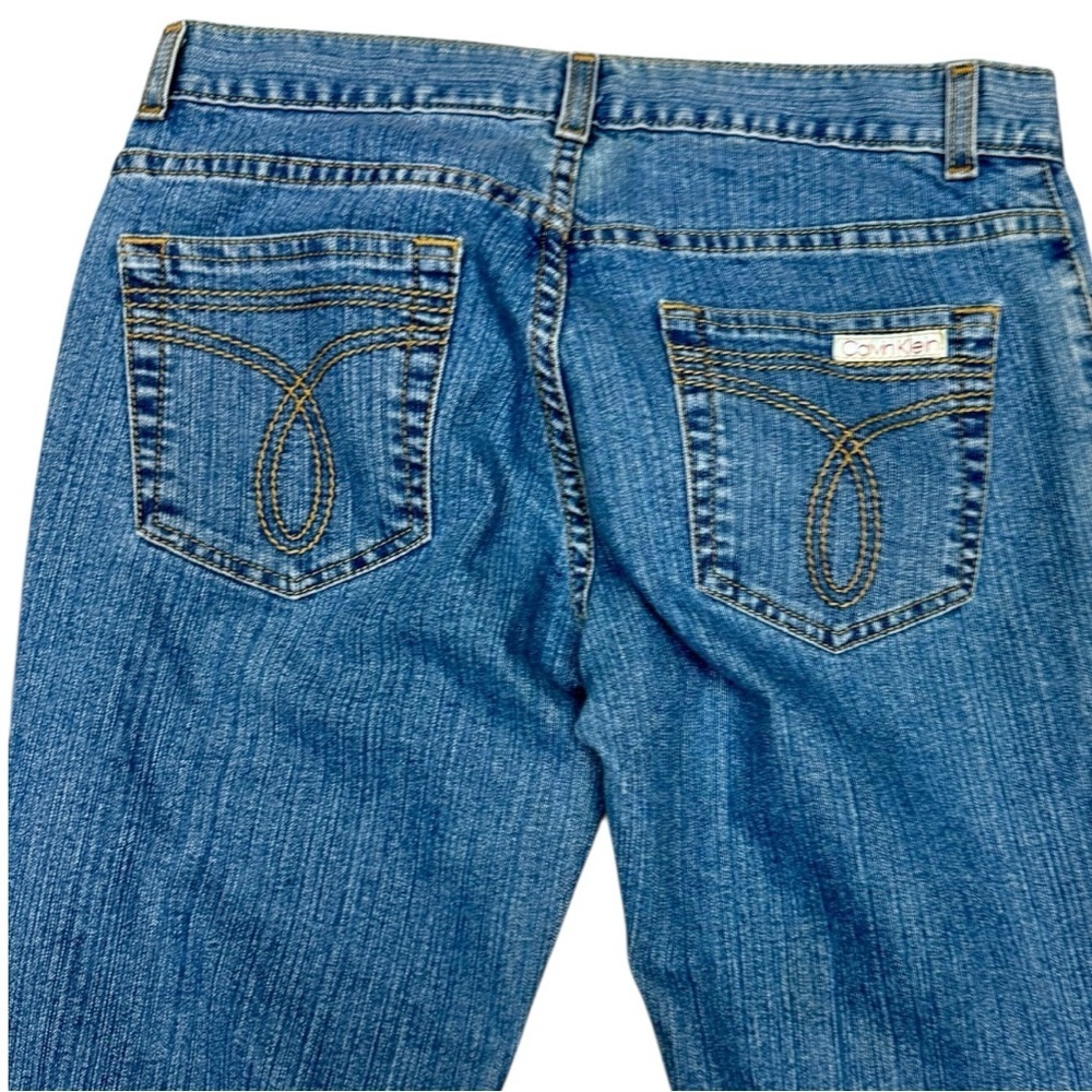 Vintage Y2K Calvin Klein Jeans Light Wash Low Rise Flare Denim Size 9 Fits a 26 - Picture 8 of 12